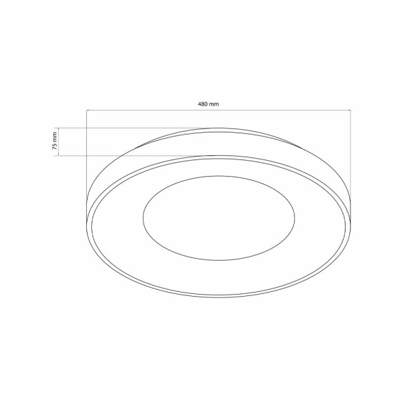 Люстра с пультом светодиодная, потолочный светильник Goldlux 326720 Witold LED 1x72W 3000K/4000K/6000K 8000Lm IP44 черная - фото №4