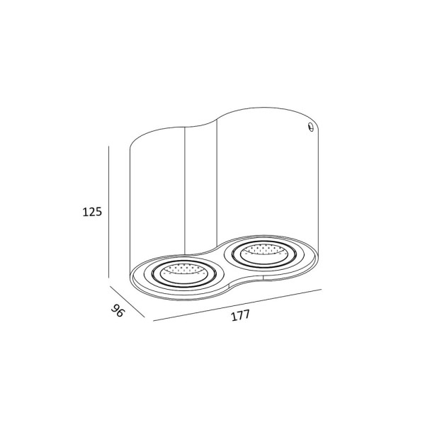 Точковий світильник Zuma Line 5905316604063 Rondoo GU10 2x50W IP20 чорний - фото №1