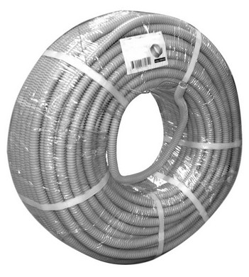 ПВХ гофротруба з протяжкою Ø20мм, 100м, сіра, DKC