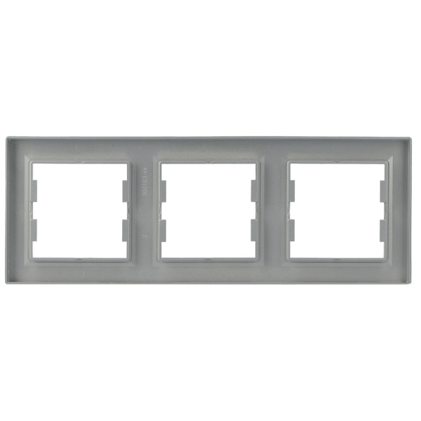 Рамка тройная алюминий Asfora, EPH5800361 - фото №4