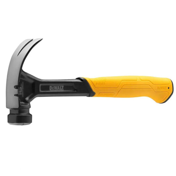 Цельнометаллический молоток DeWALT DWHT51002-0 Curve-Claw 340мм с загнутым гвоздодером - фото №1