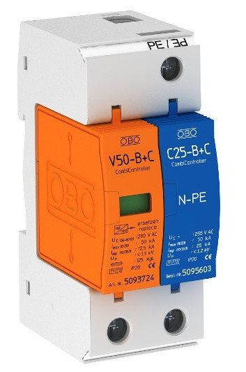 Ограничитель перенапряжений OBO Bettermann (5093653) Тип I+II V50-B+C 1+NPE