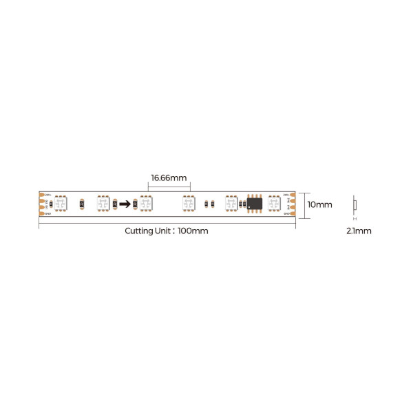 LED лента COLORS 60-5050-24V-IP20 13W SMART RGB-SPI 5м (DS560RGB-24V-10mm) - фото №1