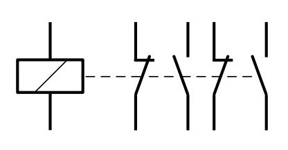 Контактор із ручним керуванням Hager ERC427 25A 2НО+2НЗ 230B - фото №1