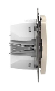 Розетка USB Schneider Electric Sedna Design & Elements A+C 3A 45Вт бежевая SDD112404 - фото №2