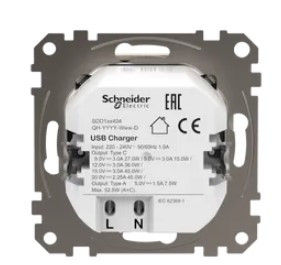 Розетка USB Schneider Electric Sedna Design & Elements A+C 3A 45Вт бежевая SDD112404 - фото №3