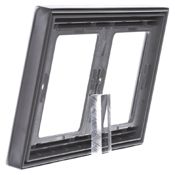 Рамка 2-місна, горизонтальна, нержавіюча сталь Berker K.1 - фото №3