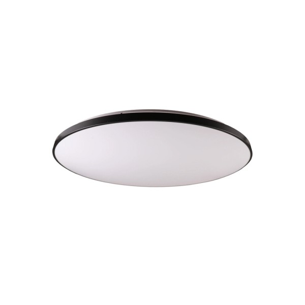 Люстра із пультом світлодіодна Goldlux 331915 Kern LED 1x80W 3000K/4000K/6000K 4500/4700/9200Lm IP20 чорна