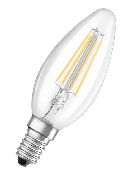 Світлодіодна лампа Osram LED CL B40 DIM 4,8Вт/827 FIL E14 6х1 - фото №1