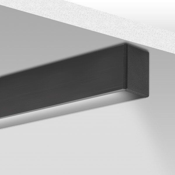 LED-профиль KLUS PDS-ZMG черный, 2 метр - фото №3