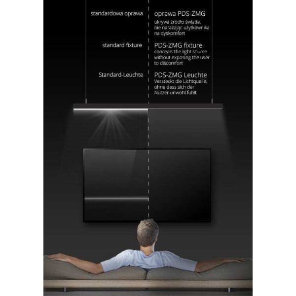 LED-профиль KLUS PDS-ZMG черный, 2 метр - фото №5
