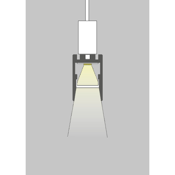 LED-профиль KLUS PDS-ZMG черный, 2 метр - фото №6