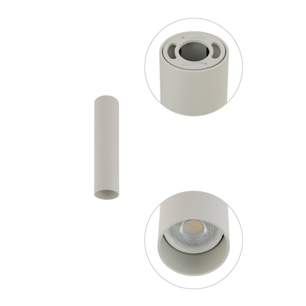 Точечный светильник Nowodvorski 10883 Fourty S GU10 1x10W IP20 светло-серый - фото №4