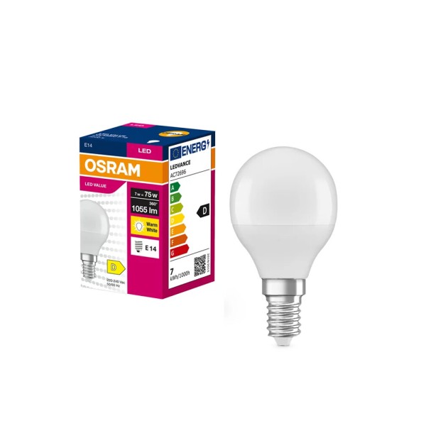 Світлодіодна лампочка Osram 4099854547577 E14 1x7W 4000K 1055Lm IP20 - фото №2