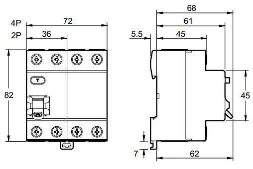 ПЗВ Schneider Electric Easy9 EZ9R54440 3P+N 40A 100mА - фото №3