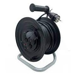 Переносной удлинитель на катушке Sokol 16А 4шт ПВС 2x1,5 10м IP44 (7.5.3.165744) - фото №1