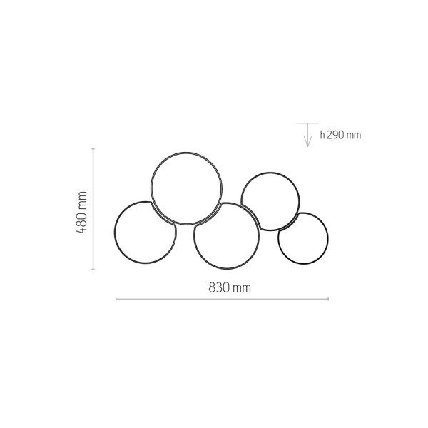 Люстра TK Lighting 3447 Mona E27 5x15W IP20 різнокольорова - фото №4
