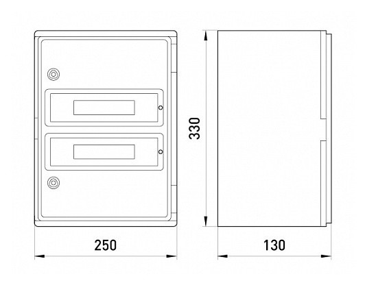 Шкаф ударопрочный e.plbox.250.330.130.18m.blank E.Next - фото №1