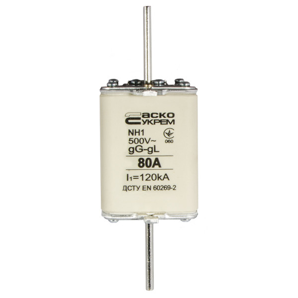 Запобіжник Аско-Укрем NH1 80A gG (A0050010027)