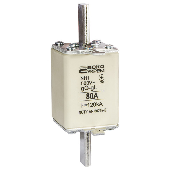 Запобіжник Аско-Укрем NH1 80A gG (A0050010027) - фото №2