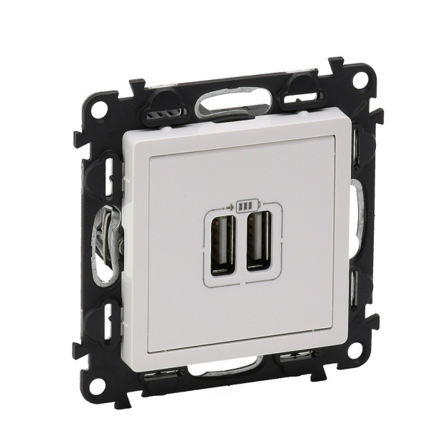 Розетка 2хUSB Legrand Valena Life белая