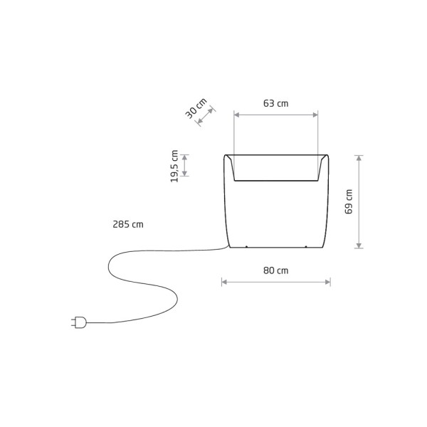 Вуличний світильник Nowodvorski 9713 Flowerpot L E27 2x25W IP44 білий - фото №3