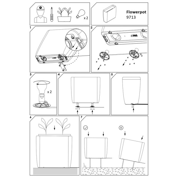 Вуличний світильник Nowodvorski 9713 Flowerpot L E27 2x25W IP44 білий - фото №4