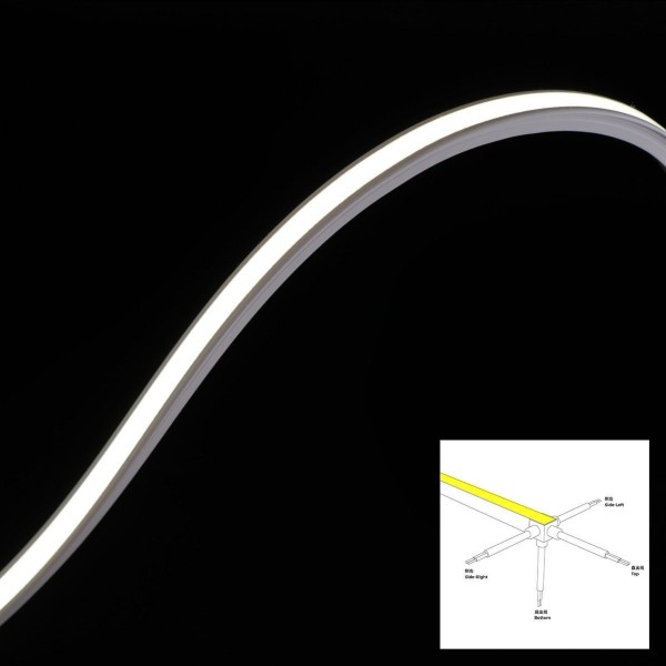 Гибкий неон COLORS 24V IP67 7.2W 435Lm 3000K 5м (NMT1010-WW) - фото №3