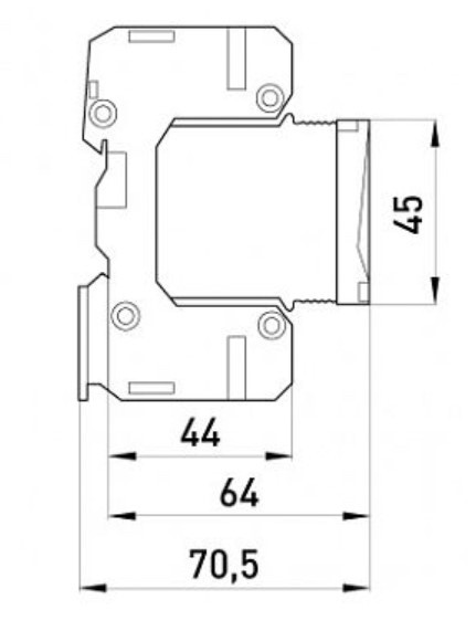 Устройство защиты от импульсных перенапряжений E.next 81.201/05 e.PO 280V/7kA - фото №1