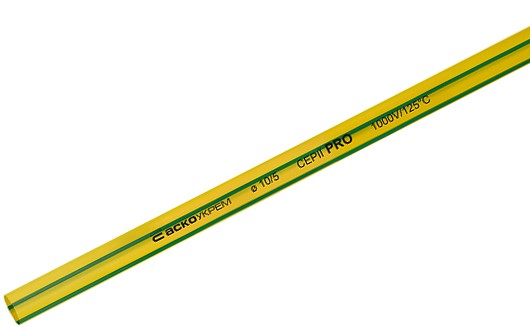 Термоусадочная трубка Аско-Укрем PRO Ø 10,0/5,0 желто-зеленая (A0150040523)