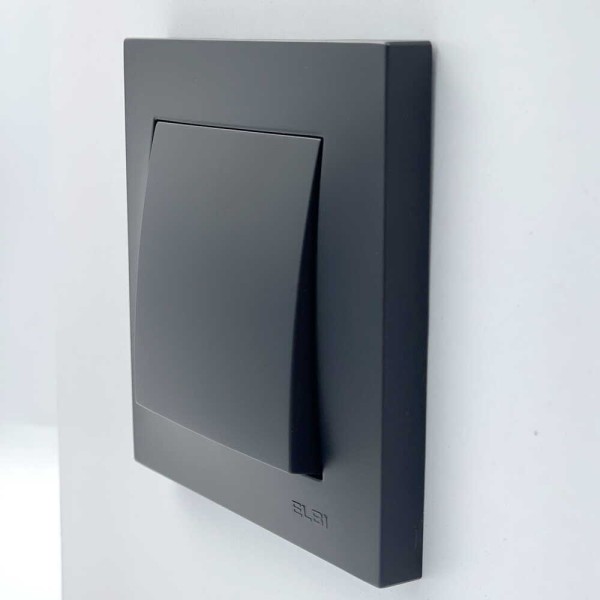 Вимикач EL-BI VEGA чорний мат 1-кл ( 510-014800-200 ) - фото №2