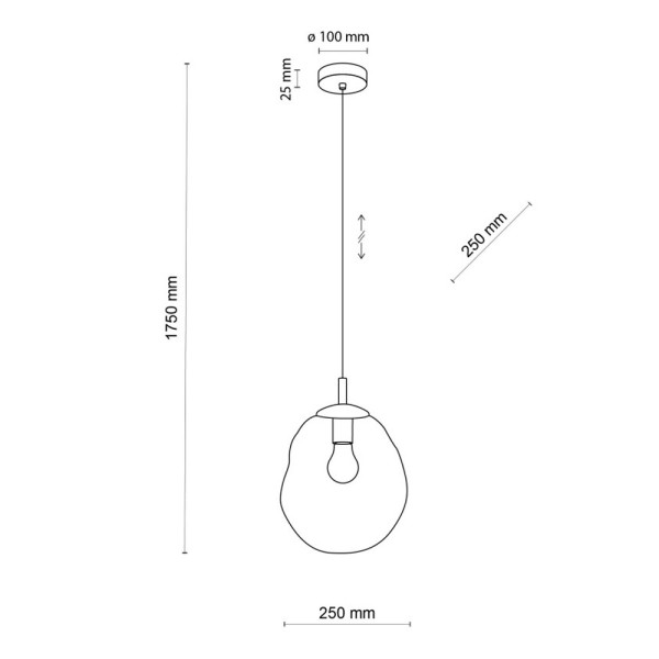 Підвісний світильник, люстра TK Lighting 10082 Sol E27 1x15W IP20 прозорий - фото №4