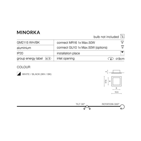 Точечный светильник Azzardo AZ2801 Minorka(5901238428015) - фото №4