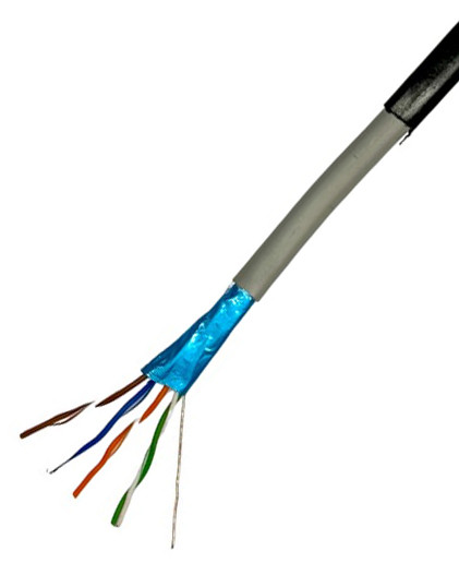 Сетевой кабель витая пара для наружных работ GEAR CAT.6 FTP-CCA-4Px2x0.51 Outdoor PVC+PE (305 м.)