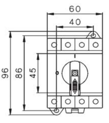 Вимикач навантаження ETI 004660065 LS 32 SMA A4 4р "1-0" 32A 1000V DC - фото №2
