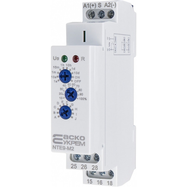 Багатофункціональне реле часу Аско-Укрем NTE9-M2 DPDT (A0010240006) - фото №2