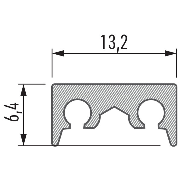 Профиль монтажный для светодиодной ленты Lumines Cosmo M1 серебро - фото №1