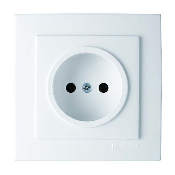 Розетка Nilson Touran біла 1-на без заземлення ( 24111015 )