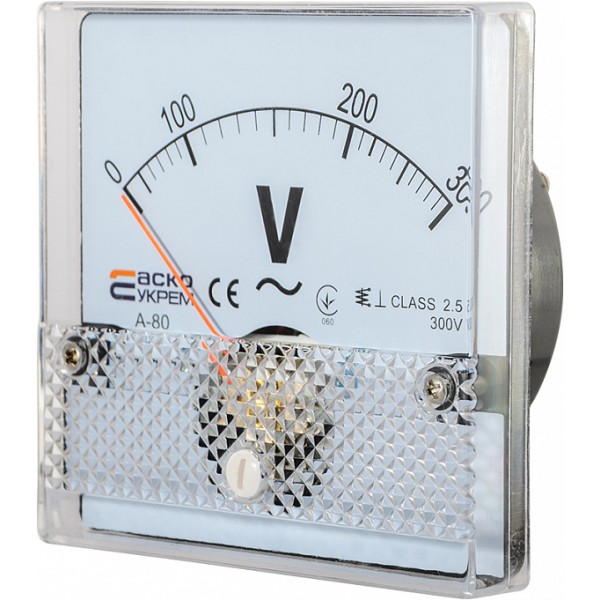 Вольтметр Аско-Укрем 300В АС 80х80мм (А-80) (A0190010057) - фото №1