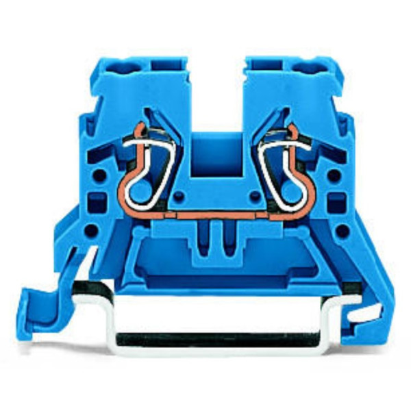 Двопровідна компактна клема Wago 870-904 TS35 (синя)
