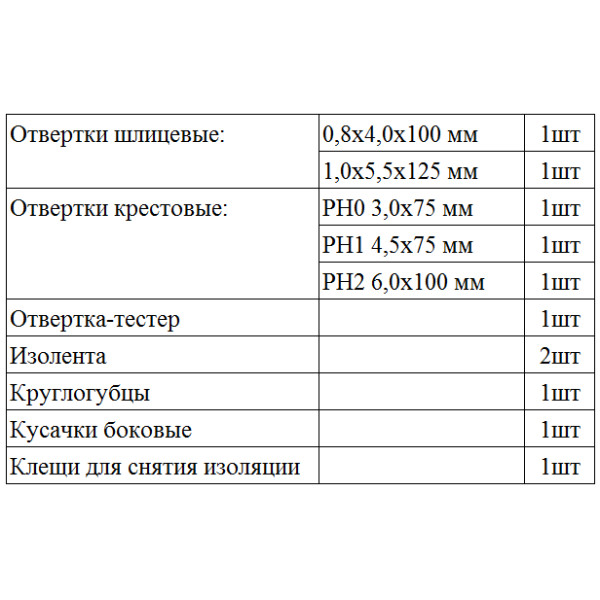 Набор ручного инструмента из 11 единиц Enext - фото №1