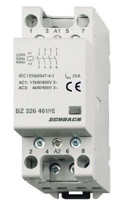 Контактор 25А 4НО 230В AC Schrack