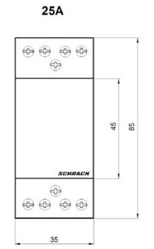 Контактор 25А 4НО 230В AC Schrack - фото №1
