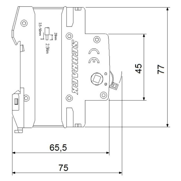 Вимикач навантаження Schrack AZ200242 32А 2P - фото №5