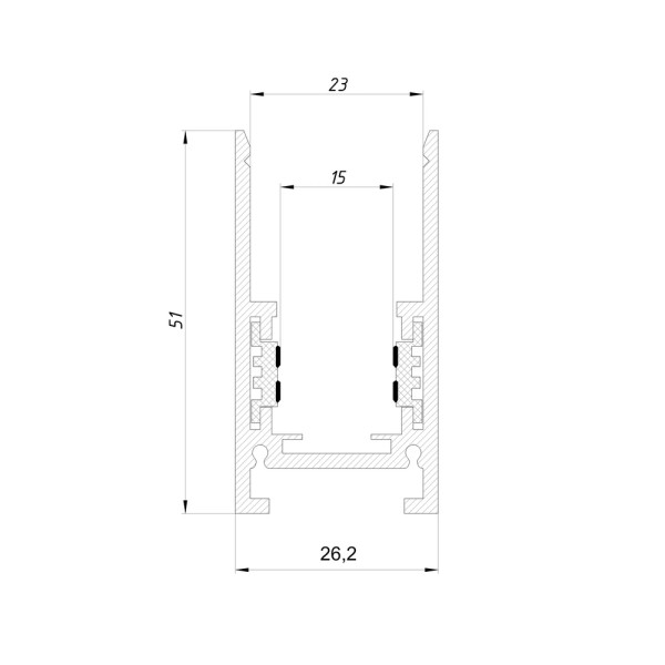 Магнитный трековый шинопровод Oledim 7771153 OL12 3м 48V накладной Черный - фото №1