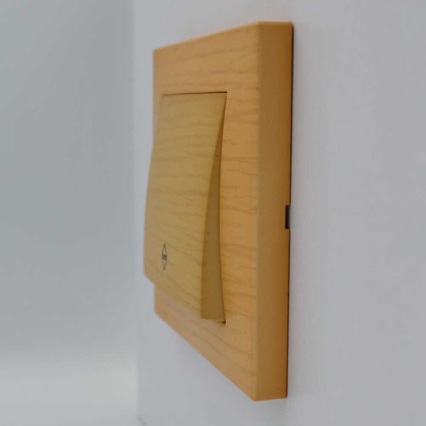 Вимикач ELBI ZENA Woodline клен 1кл прохідний без рамки ( 609-012700-209 ) - фото №2