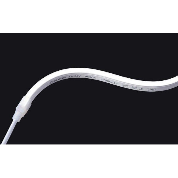 Гибкий неон COLORS 24V IP65 9,6W 280Lm 4000K 5м (NMS0612-NW) - фото №3