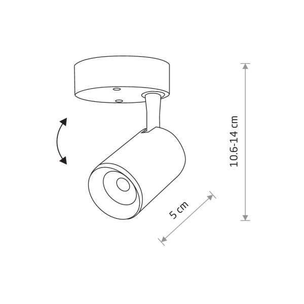 Светильник поворотный, спот Nowodvorski 8993 Iris LED 1x7W 3000K 550Lm IP20 белый - фото №1