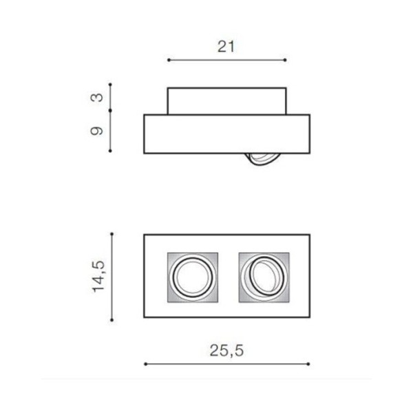 Точковий світильник AZzardo AZ4435 Nikea 2 Gu10 Gu10k - фото №1