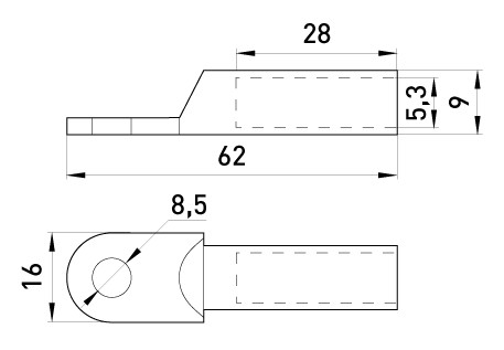 Оцинкованный кабельный наконечник E.Next e.end.stand.z.10 (s021001) - фото №1